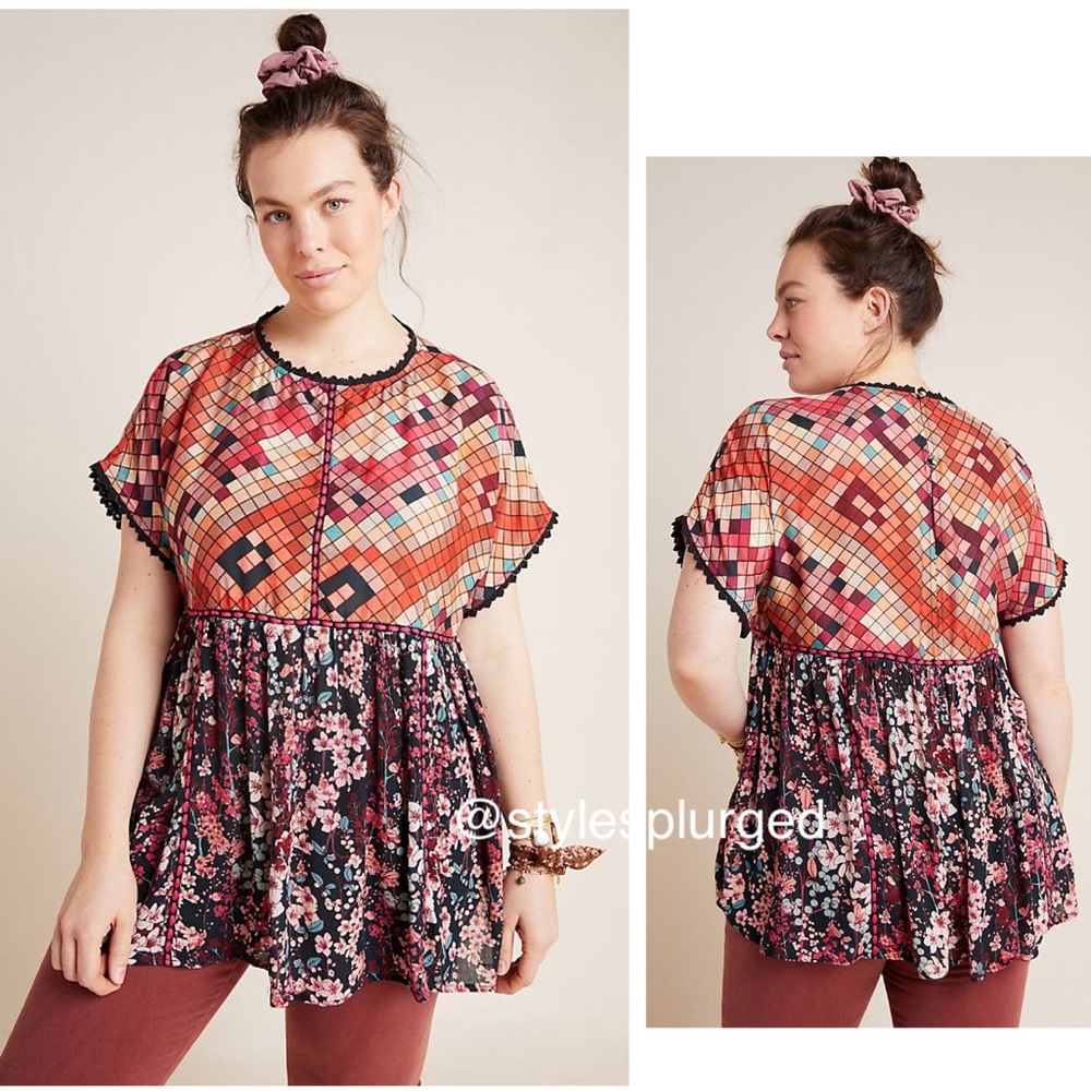 NWT⭐️Top Rated⭐️ANTHRO Sidonie Swing Tunic size XS - Picture 3 of 11